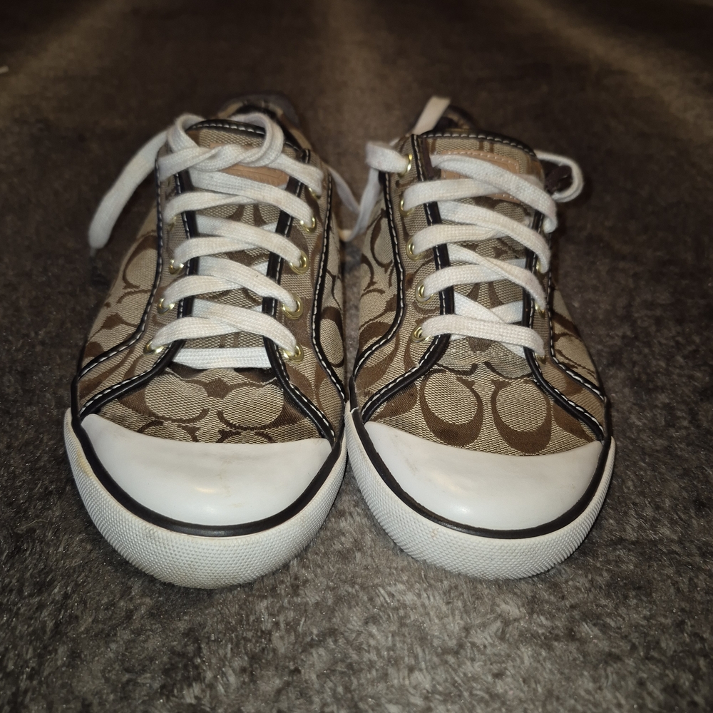 Coach Brown and White Sneakers